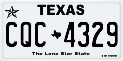 TX license plate CQC4329