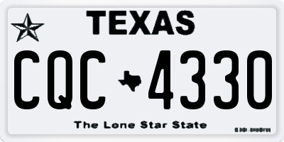 TX license plate CQC4330