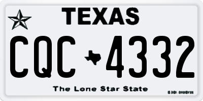 TX license plate CQC4332