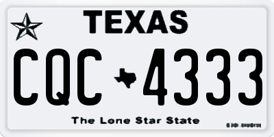 TX license plate CQC4333