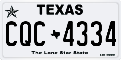 TX license plate CQC4334