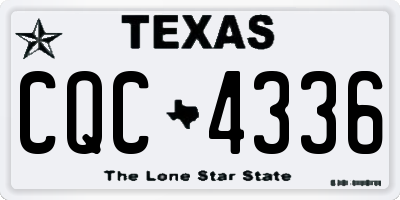 TX license plate CQC4336