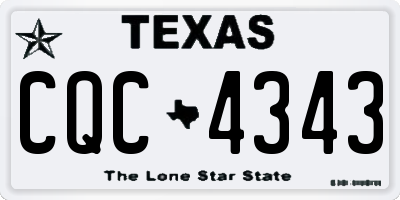 TX license plate CQC4343
