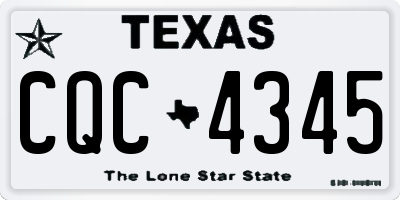TX license plate CQC4345