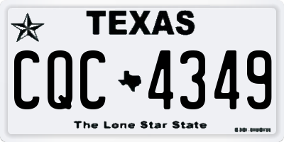 TX license plate CQC4349