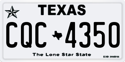 TX license plate CQC4350