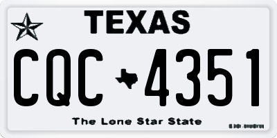 TX license plate CQC4351