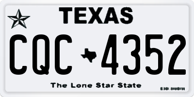 TX license plate CQC4352