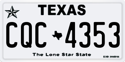 TX license plate CQC4353