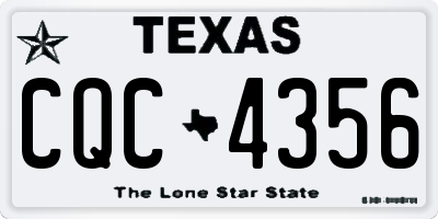 TX license plate CQC4356