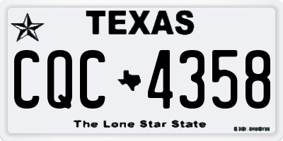 TX license plate CQC4358