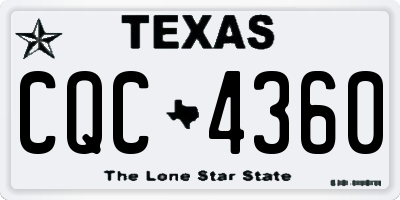 TX license plate CQC4360