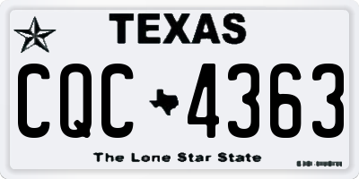 TX license plate CQC4363