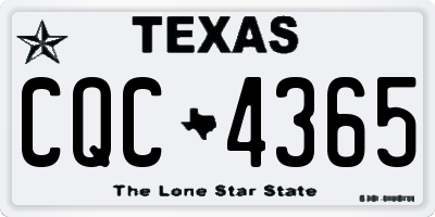 TX license plate CQC4365