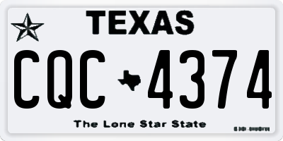 TX license plate CQC4374