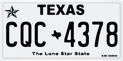 TX license plate CQC4378