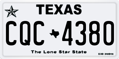 TX license plate CQC4380