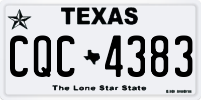 TX license plate CQC4383
