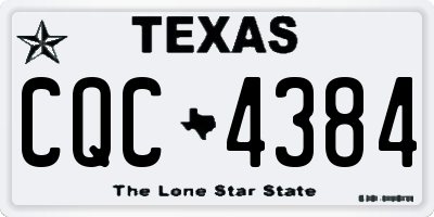 TX license plate CQC4384