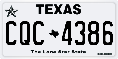 TX license plate CQC4386
