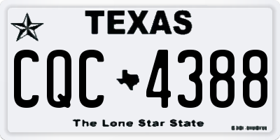 TX license plate CQC4388