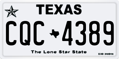 TX license plate CQC4389