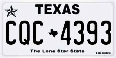 TX license plate CQC4393