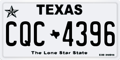 TX license plate CQC4396