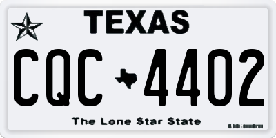 TX license plate CQC4402