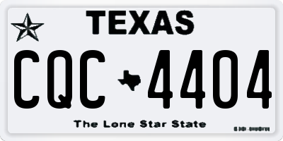 TX license plate CQC4404