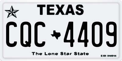 TX license plate CQC4409