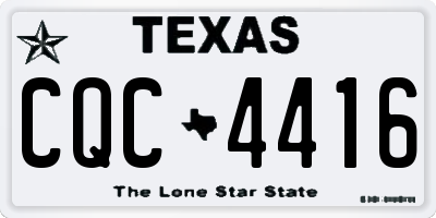 TX license plate CQC4416