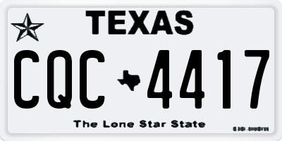 TX license plate CQC4417