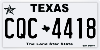 TX license plate CQC4418