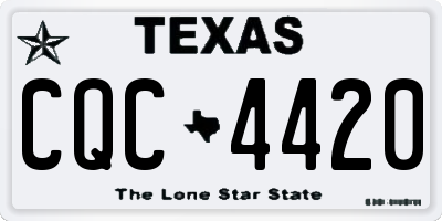 TX license plate CQC4420