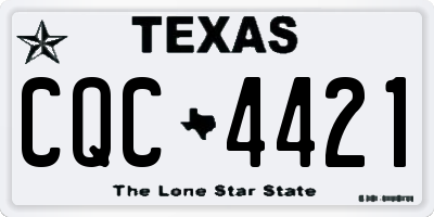 TX license plate CQC4421