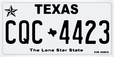 TX license plate CQC4423