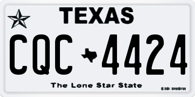 TX license plate CQC4424
