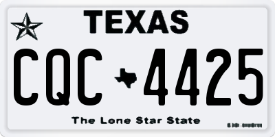TX license plate CQC4425