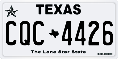 TX license plate CQC4426