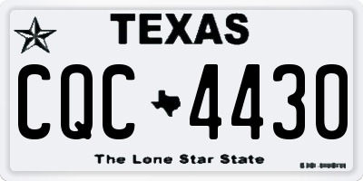 TX license plate CQC4430