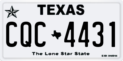 TX license plate CQC4431