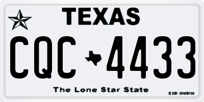TX license plate CQC4433