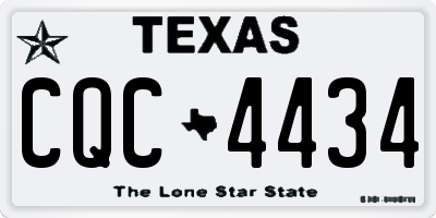 TX license plate CQC4434