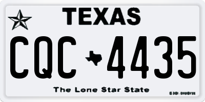 TX license plate CQC4435
