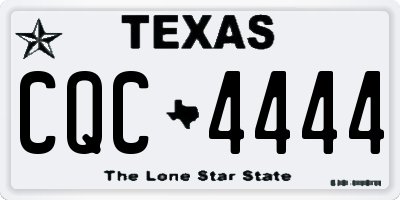 TX license plate CQC4444