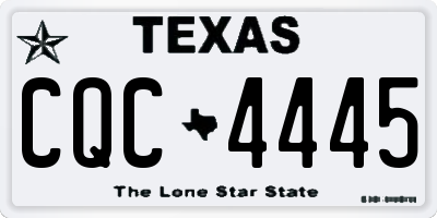 TX license plate CQC4445