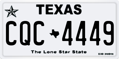 TX license plate CQC4449