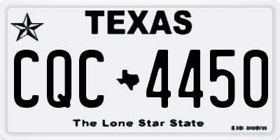TX license plate CQC4450