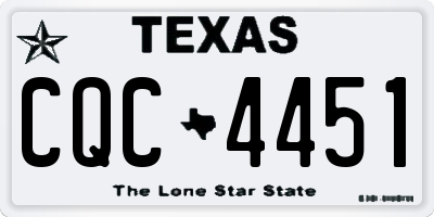 TX license plate CQC4451